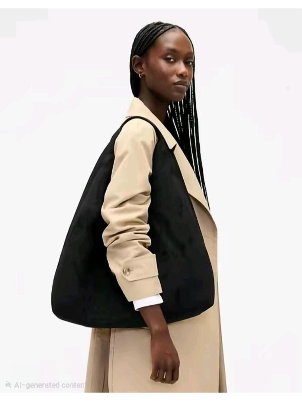 GAP Vegan Suede Slouchy Tote Bag